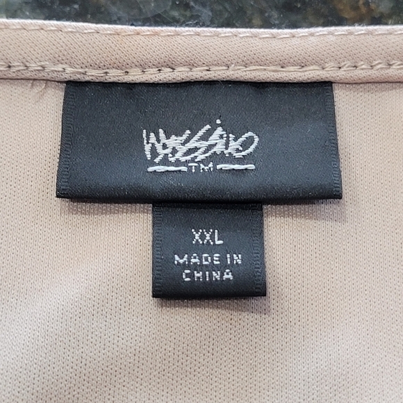 XXL Lace Sheer Geometric Sleeveless Maxi Dress with Liner - Picture 7 of 7